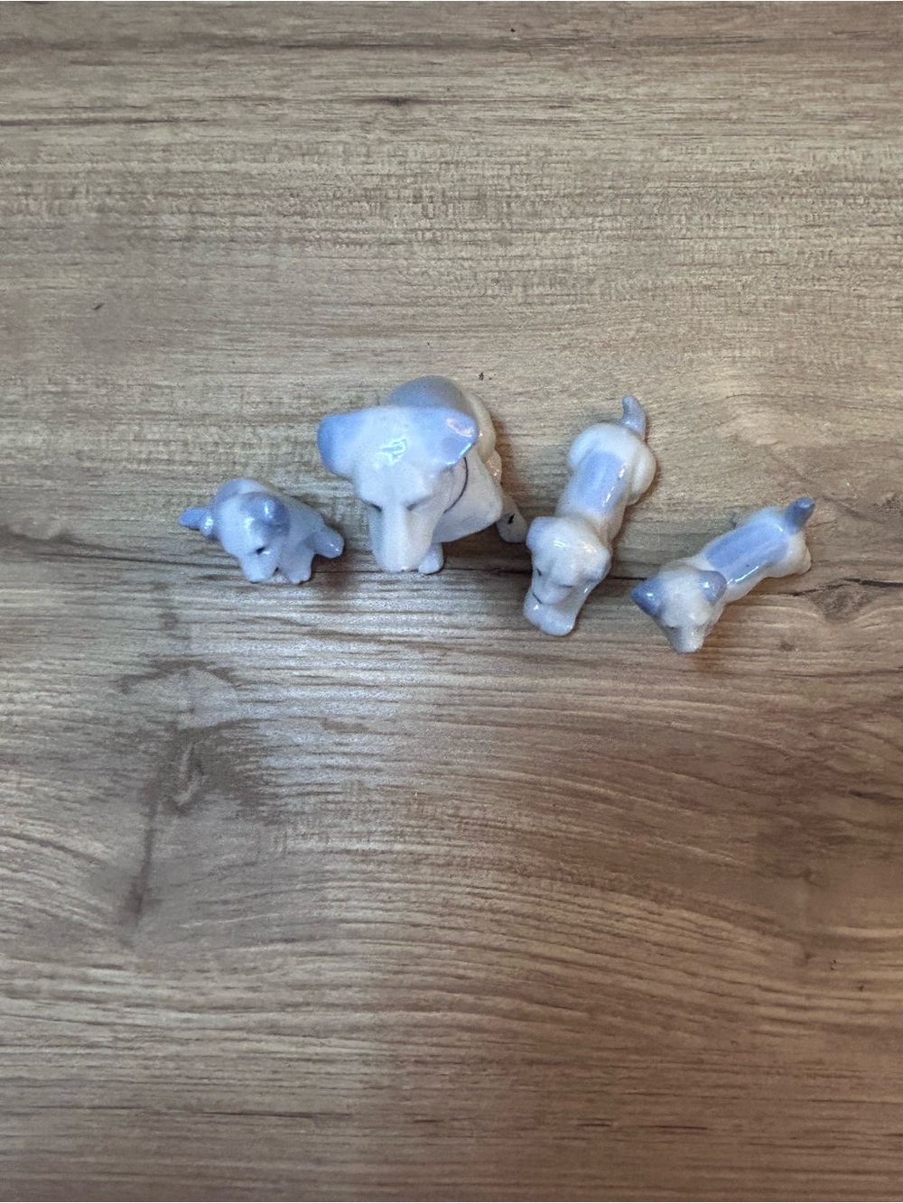Vintage White Ceramic Dog Figurine Set - Picture 2 of 5